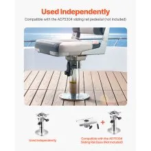 VEVOR Boat Seat Pedestal 12.76-18.7 Inches Height Adjustable Boat Seat Mount