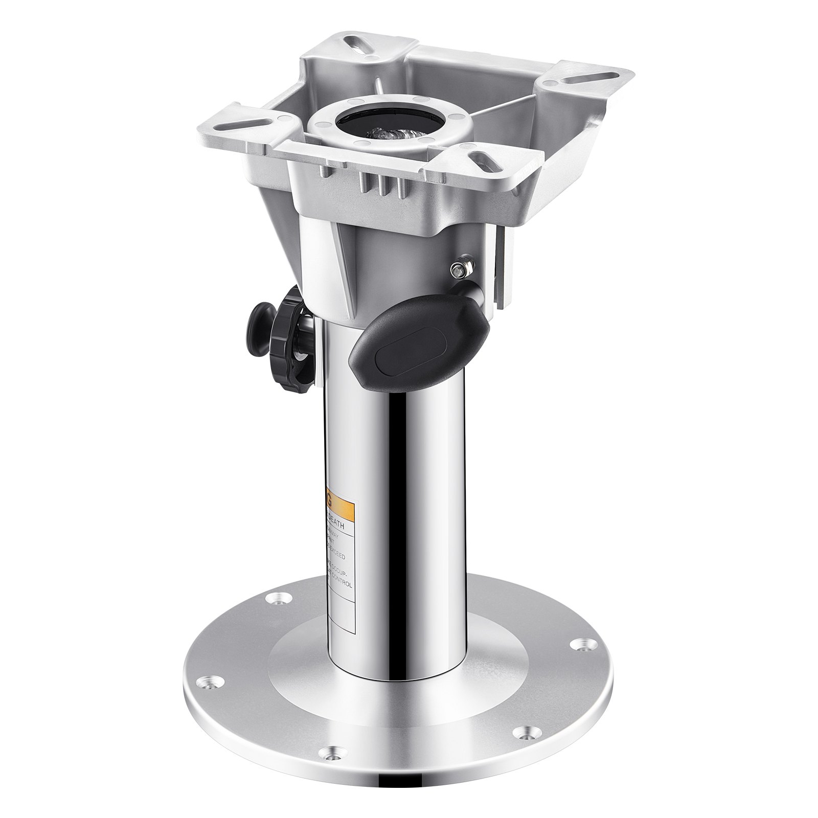 VEVOR Boat Seat Pedestal, Adjustable Height from 12.76 to 18.7 Inches, Aluminum Alloy Boat Chair Base with Locking Design, Waterproof & Rust-resistant, Ideal for Fishing and Boating Enthusiasts