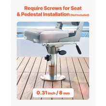 VEVOR Boat Seat Pedestal 13.39-19.2 Inches Height Adjustable Boat Seat Mount