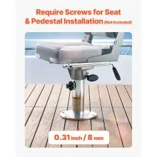 VEVOR Boat Seat Pedestal 13.39-19.2 Inches Height Adjustable Boat Seat Mount