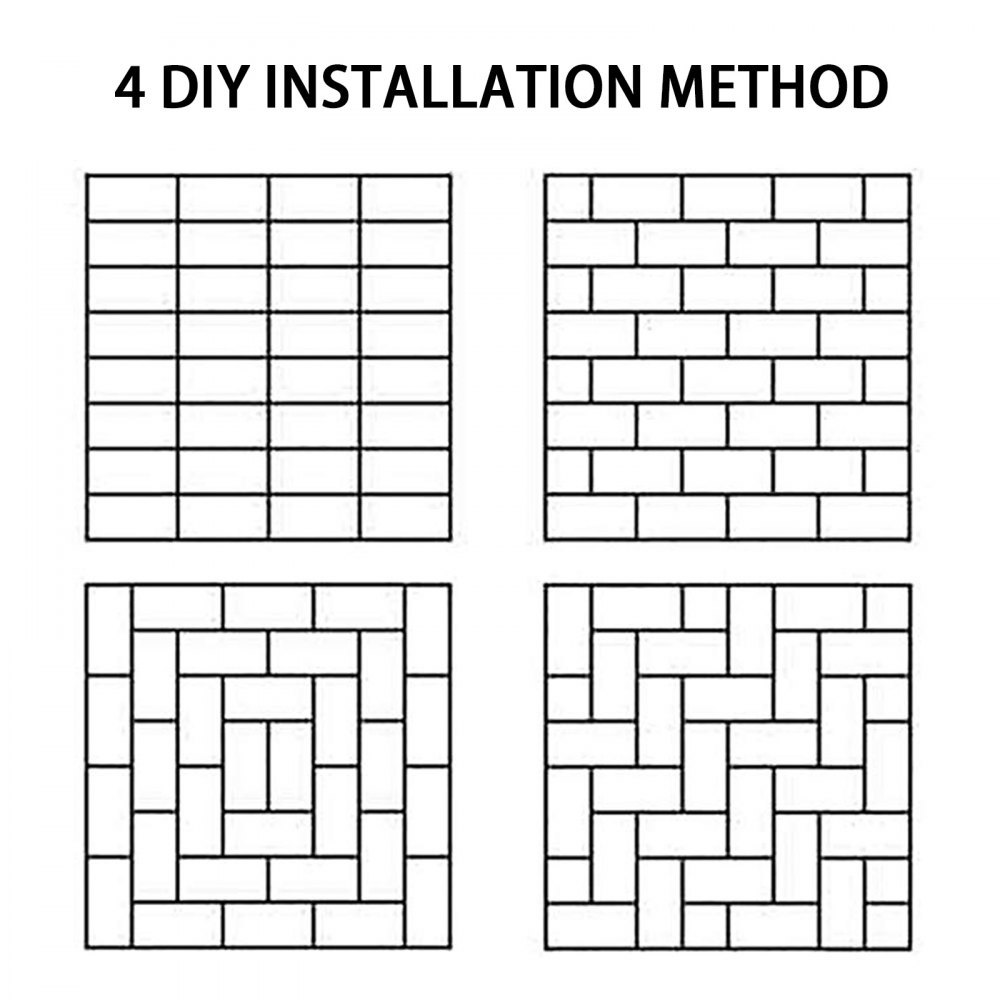 100pcs Peel And Stick Tile Self-adhesive Metal Backsplash Tile For Kitchen Bath