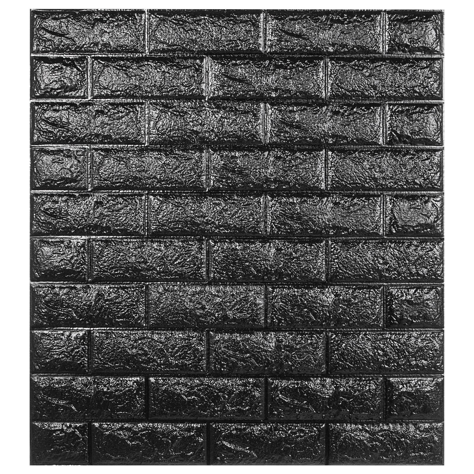 VEVOR Paneles de pared de espuma 3D, 11 unidades, panel de pared de ladrillo 3D, 27,5 x 30,5 pulgadas, papel pintado de espuma PE, 69 pies cuadrados, papel pintado de ladrillo negro, paneles de pared autoadhesivos 3D para baño, cocina, sala de estar, decoración del hogar