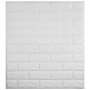 VEVOR 3D Foam Wall Panels 11 Pack 3D Brick Wall Panel 27.5x30.5 Inches PE Foam Wallpaper 69Sqft White Brick Wallpaper 3D self Adhesive Wall Panels for Bathroom Kitchen Living Room Home Decoration