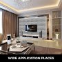 Vevor Plastic 3d Art Wall Panel Pvc Wave Wall Design, Silver, 13 Panels 35 Sf