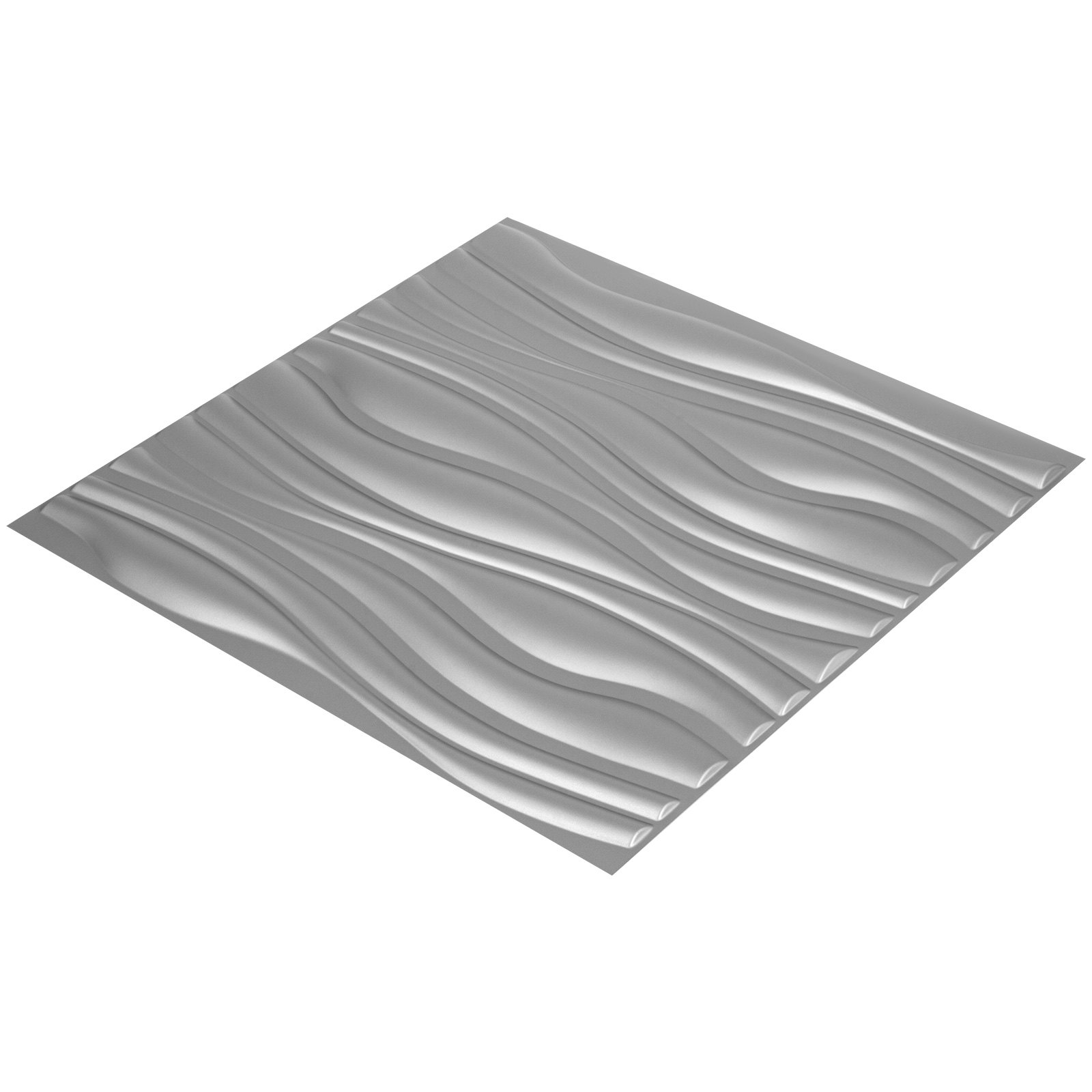 Vevor Plastic 3d Art Wall Panel Pvc Wave Wall Design, Silver, 13 Panels 35 Sf