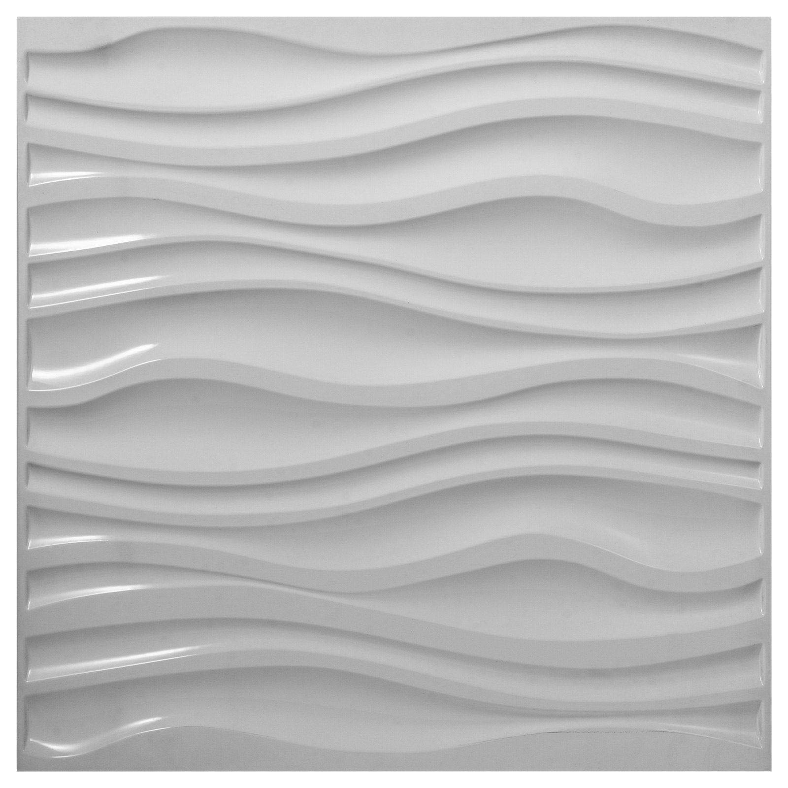 Vevor Plastic 3d Art Wall Panel Pvc Wave Wall Design, Silver, 13 Panels 35 Sf