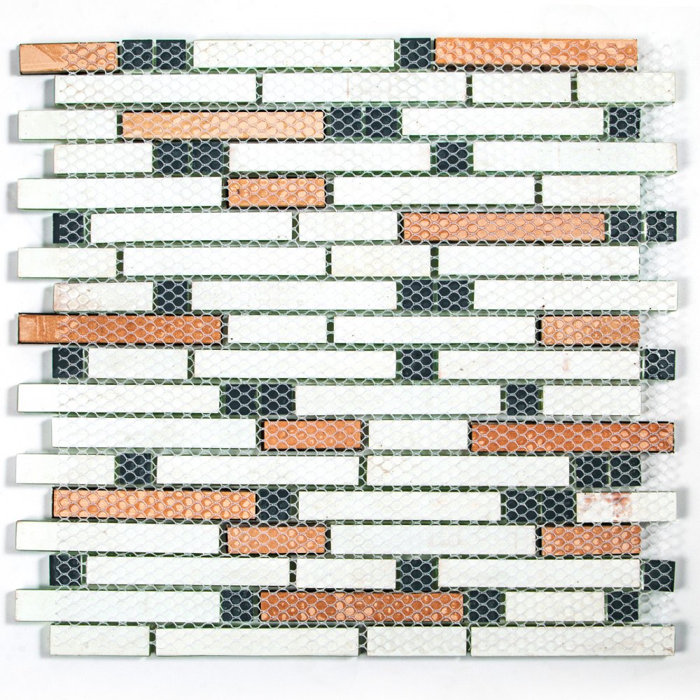 Glass Backsplash Tile 6 Sq Feet Interlocking Tile Mosaic Tile For Kitchen Decor