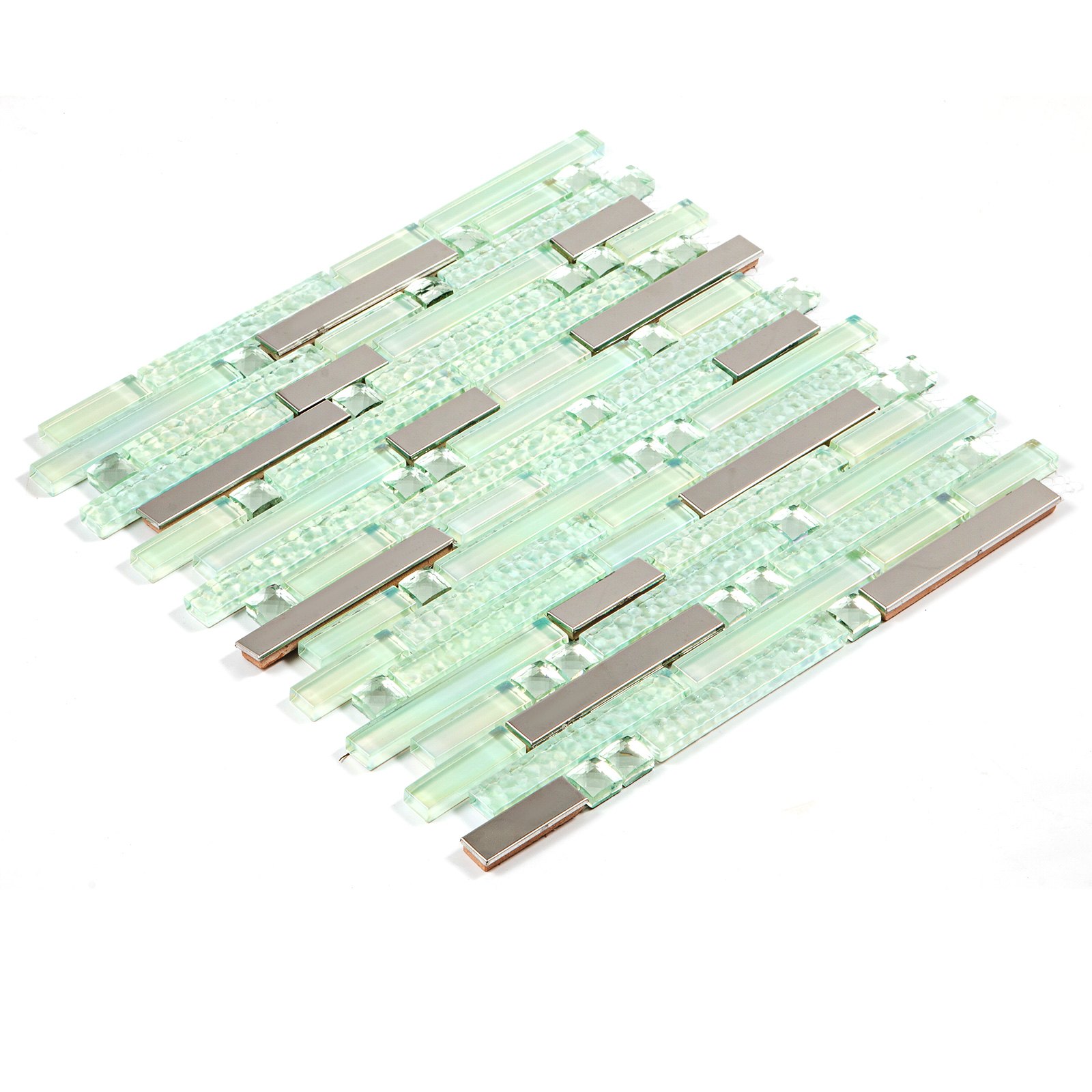 Glass Backsplash Tile 6 Sq Feet Interlocking Tile Mosaic Tile For Kitchen Decor