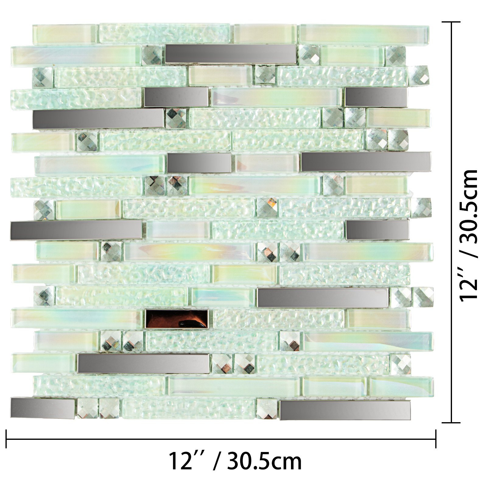 Glass Backsplash Tile 6 Sq Feet Interlocking Tile Mosaic Tile For Kitchen Decor