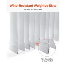 Vertical Blind Replacement Slats 10 Pcs Blind Slats Adjustable Smooth Surface