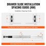 VEVOR 6 Pairs of 24 Inch Drawer Slides Side Mount Rails, Heavy Duty Full Extension Steel Track, Soft-Close Noiseless Guide Glides Cabinet Kitchen Runners with Ball Bearing, 100 Lbs Load Capacity