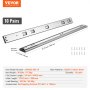 VEVOR 10 Pairs of 609.6mm Drawer Slides Side Mount Rails, Heavy Duty Full Extension Steel Track, Soft-Close Noiseless Guide Glides Cabinet Kitchen Runners with Ball Bearing, 100 Lbs Load Capacity