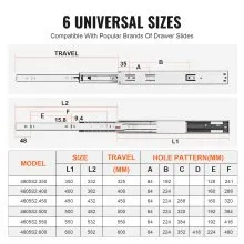 VEVOR 10 Pairs of 355.6mm Drawer Slides Side Mount Rails, Heavy Duty Full Extension Steel Track, Soft-Close Noiseless Guide Glides Cabinet Kitchen Runners with Ball Bearing, 100 Lbs Load Capacity