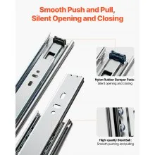 VEVOR Drawer Cabinet Slides Side Mount 18 inch 10 Pairs 100 LB Load Replacement