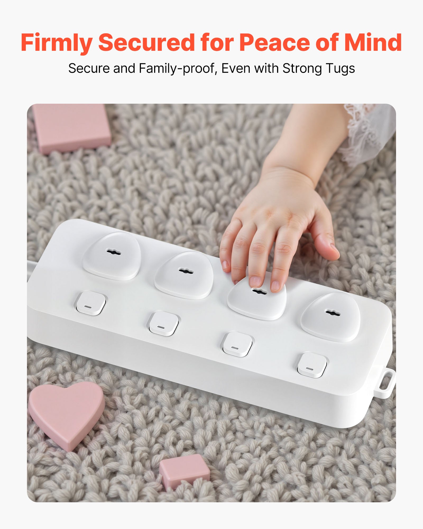 VEVOR Outlet Covers, 70 Pack, Plug Covers for Electrical Outlets, Secure Electric Socket Protector Caps with Shock Prevention, Easy Installation, Insulated ABS, for Home Wall Power Sockets, White