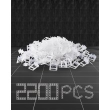 VEVOR Tile Leveling System Clips, 2000-Piece 1/16" Tile Spacers Clips Tile Tools, 1.5mm Floor Wall Spacer Tiling Tool Set, Tile Installation Tools for Professional Ceramic Tile and Stone Installation