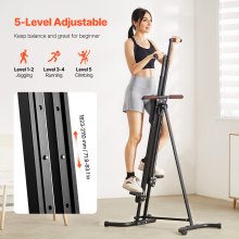 VEVOR Stepper vertical pour salle de sport à domicile Cardio Climber Pliable Exercice d'entraînement