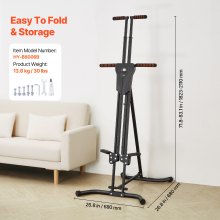 VEVOR Stepper vertical pour salle de sport à domicile Cardio Climber Pliable Exercice d'entraînement