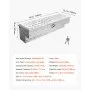 VEVOR Truck Bed Tool Box, Heavy Duty Aluminum Tool Box with Tread Patterns, Storage Toolbox Chest Organizer with Lock and Key, Ideal for Pickup, Truck Bed, RV, Trailer, 1219 x 340 x 330 mm, Silver