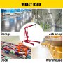 VEVOR Folding Engine Crane, 2200lbs Lifting Capacity Shop Crane, 1-Ton Hydraulic Engine Hoist, Cherry Picker With Telescopic Boom And Legs, Heavy Duty Steel Folding Shop Crane, Manual Engine Crane