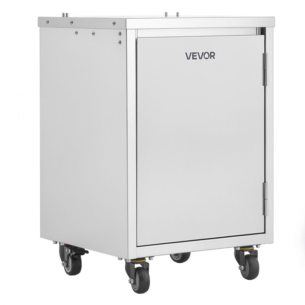 VEVOR Movable Base Cabinet for Orange Juicer, Thickened Stainless Steel, 4 Swivel Casters, Compatible with VEVOR NS2000E-2\NS2000E-2T\NS2000E-3 Semi-Automatic Feed Orange Juicer, Easy Installation