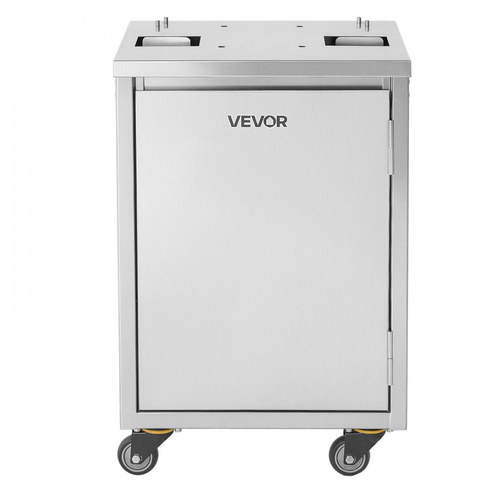 VEVOR Movable Base Cabinet for Orange Juicer, Thickened Stainless Steel, 4 Swivel Casters, Compatible with VEVOR NS2000E-2\NS2000E-2T\NS2000E-3 Semi-Automatic Feed Orange Juicer, Easy Installation