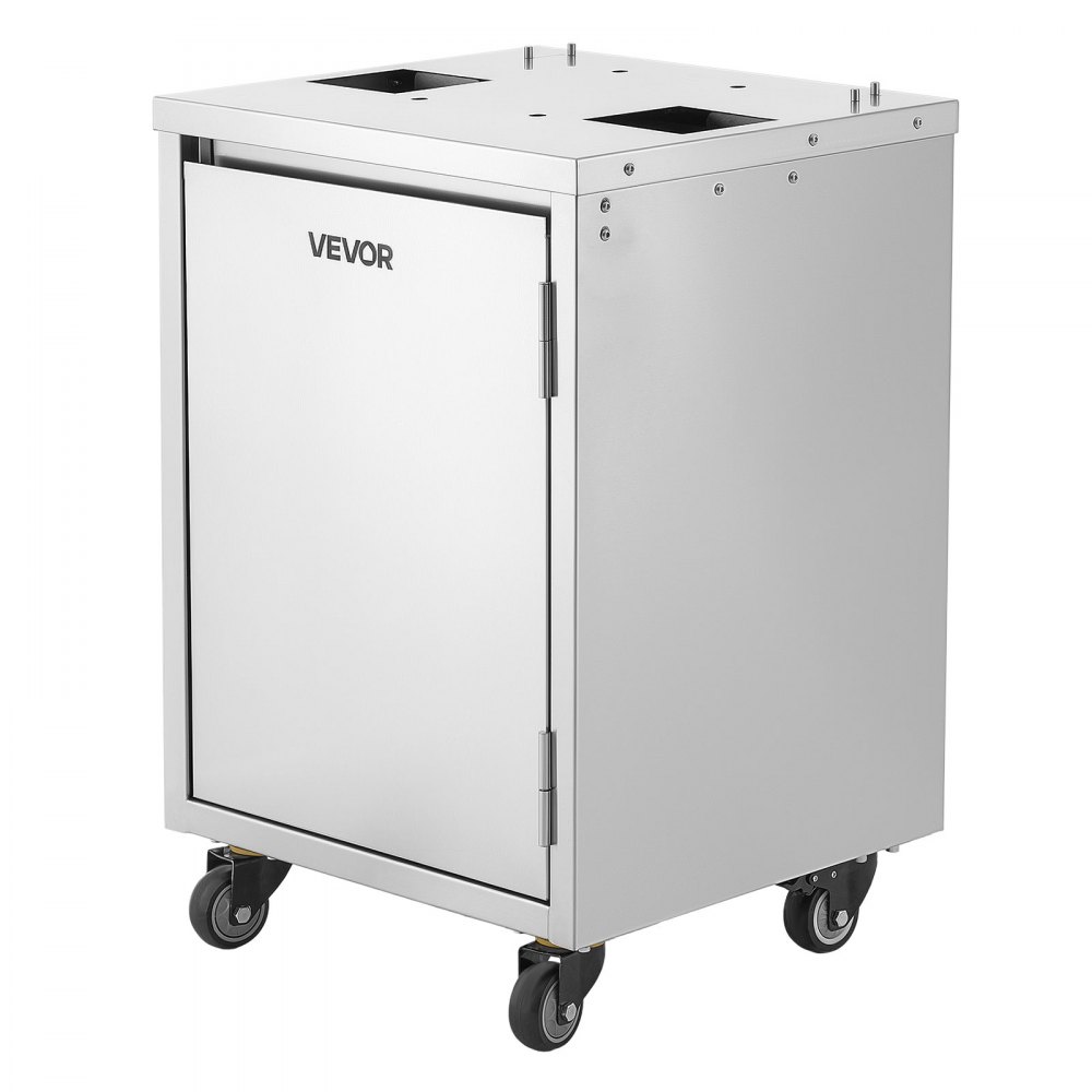 VEVOR Movable Base Cabinet for Orange Juicer, Thickened Stainless Steel, 4 Swivel Casters, Compatible with VEVOR NS2000E-2\NS2000E-2T\NS2000E-3 Semi-Automatic Feed Orange Juicer, Easy Installation