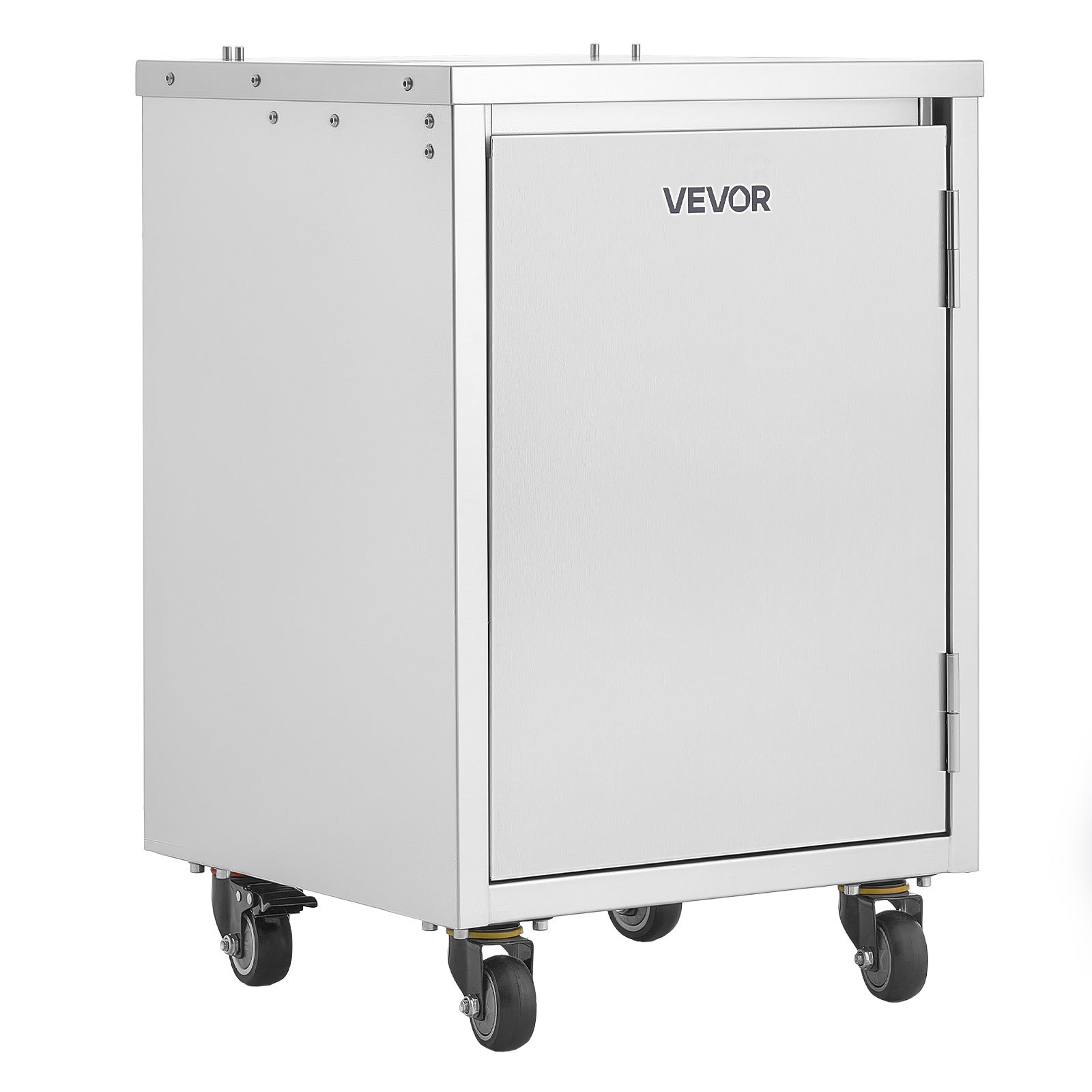 VEVOR Movable Base Cabinet for Orange Juicer, Thickened Stainless Steel, 4 Swivel Casters, Compatible with VEVOR NS2000E-2\NS2000E-2T\NS2000E-3 Semi-Automatic Feed Orange Juicer, Easy Installation
