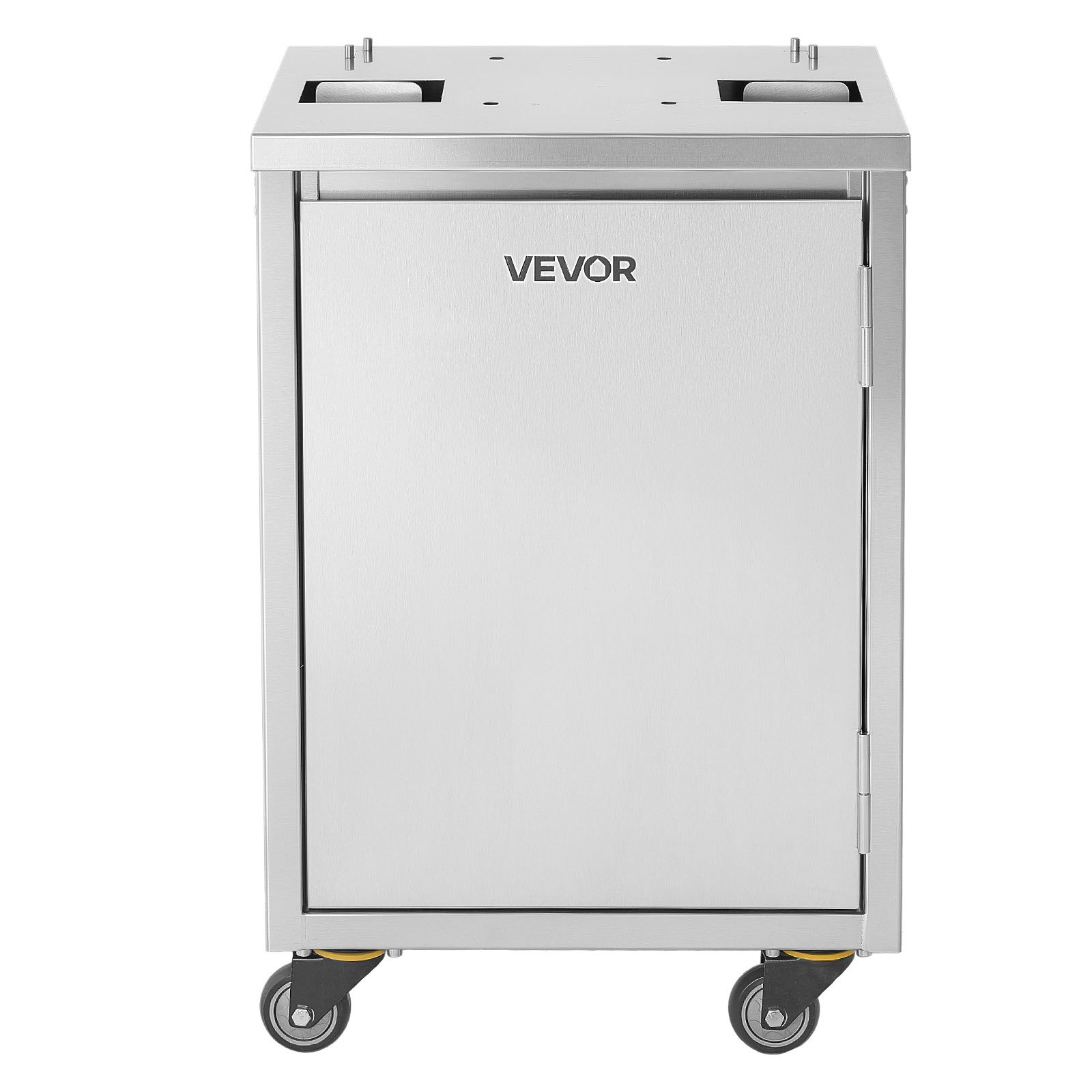 VEVOR Movable Base Cabinet for Orange Juicer, Thickened Stainless Steel, 4 Swivel Casters, Compatible with VEVOR NS2000E-2\NS2000E-2T\NS2000E-3 Semi-Automatic Feed Orange Juicer, Easy Installation