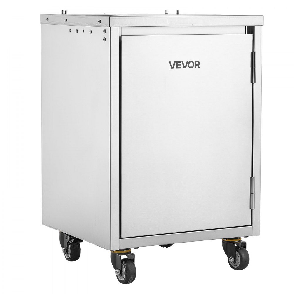 VEVOR Movable Base Cabinet for Orange Juicer, Thickened Stainless Steel Cabinet, 4 Swivel Casters, Compatible with VEVOR NS2000E-4\NS2000E-4P Fully Automatic Feed Orange Juicer, Easy Installation