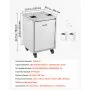 VEVOR Movable Base Cabinet for Orange Juicer, Thickened Stainless Steel Cabinet, 4 Swivel Casters, Compatible with VEVOR NS2000E-4\NS2000E-4P Fully Automatic Feed Orange Juicer, Easy Installation