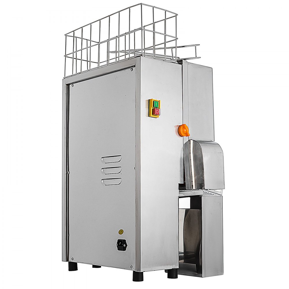 VEVOR Máquina exprimidora comercial, extractor de jugo de 110 V, exprimidor de naranja de 120 W para 22-30 por minuto, máquina eléctrica de jugo de naranja con caja de filtro extraíble, cubierta inoxidable de tanque SUS 304 y dos cubos