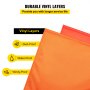 VEVOR Oversized Load Banner, Oversize Banner with 18 Inch x 18 Inch Fluorescent Flags, Oversize Sign with Heavy Duty Metal Hooks, Wide Load Signs for Trucks, Wide Load Banner with Stretch Cord Mesh