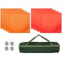 VEVOR Oversized Load Banner, Oversize Banner with 18 Inch x 18 Inch Fluorescent Flags, Oversize Sign with Heavy Duty Metal Hooks, Wide Load Signs for Trucks, Wide Load Banner with Stretch Cord Mesh