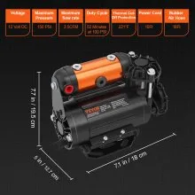 VEVOR Onboard Air Compressor Kit, 150PSI Offroad Air Compressor, Portable Tire Inflator Heavy Duty 3.5CFM Air Pump for Jeep SUV 4x4 Vehicle, Compatibility with Air tools, Air horns, Lockers