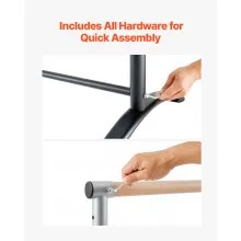 4Ft Ballet Barre Freestanding Portable Fitness Dance Bar Height Adjustable
