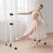 4Ft Ballet Barre Freestanding Portable Fitness Dance Bar Height Adjustable