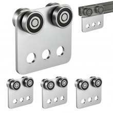 VEVOR 4 Wheel Trolley Assembly Rollers, 4 Pcs 1100 lbs Load, Dual Bearing Trolley Assembly for 1-5/8" Wide and All 1-5/8" or Taller Strut Channel, Heavy Duty Sliding Track System for Warehouse Garage