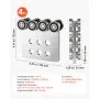 VEVOR 8 Wheel Trolley Assembly Rollers, 4 Pcs 1361 kg Load, Dual Bearing Trolley Assembly for 1-5/8" Wide and All 1-5/8" or Taller Strut Channel, Heavy Duty Sliding Track System for Warehouse Garage