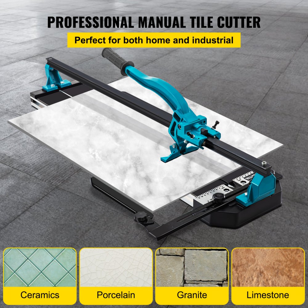 VEVOR 40 Inch Tile Cutter Single Rail Double Brackets Manual Tile Cutter 3/5 in Cap with Precise Laser Manual Tile Cutter Tools for Precision Cutting (40 Inch)