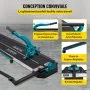 VEVOR Tile Cutter, 48 Inch Manual Tile Cutter, Tile Cutter Tools with Single Rail & Double Brackets, 3/5 in Cap with Precise Laser Guide, Snap Tile Cutter for Precision Cutting Porcelain Tiles Industr