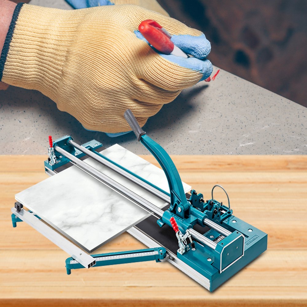 VEVOR 47Inch/1200mm Tile Cutter Double Rail Manual Tile Cutter 3/5 in Cap with Precise Laser Positioning Manual Tile Cutter Tools for Precision Cutting