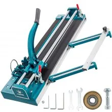 VEVOR 47Inch/1200mm Tile Cutter Double Rail Manual Tile Cutter 3/5 in Cap w/ Precise Laser Positioning Manual Tile Cutter Tools for Precision Cutting