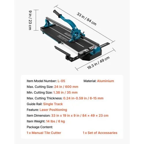 Käsitsi plaadilõikur laseriga 600 mm, üherööpaline — pilt 7