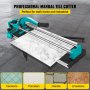 VEVOR 24 Inch/600mm Tile Cutter Double Rails & Brackets Manual Tile Cutter 3/5 in Cap w/Precise Laser Manual Tile Cutter Tools for Precision Cutting