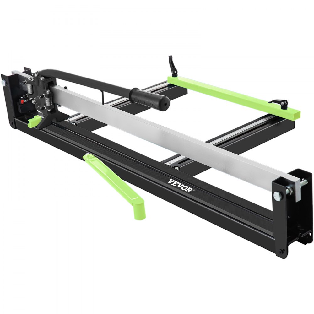 VEVOR 31 Inch Blue Manual Tile Cutter with Precise Laser Positioning & Anti-sliding Rubber Surface Single Rail & Bracket Suitable for Porcelain and Ceramic Floor Tiles
