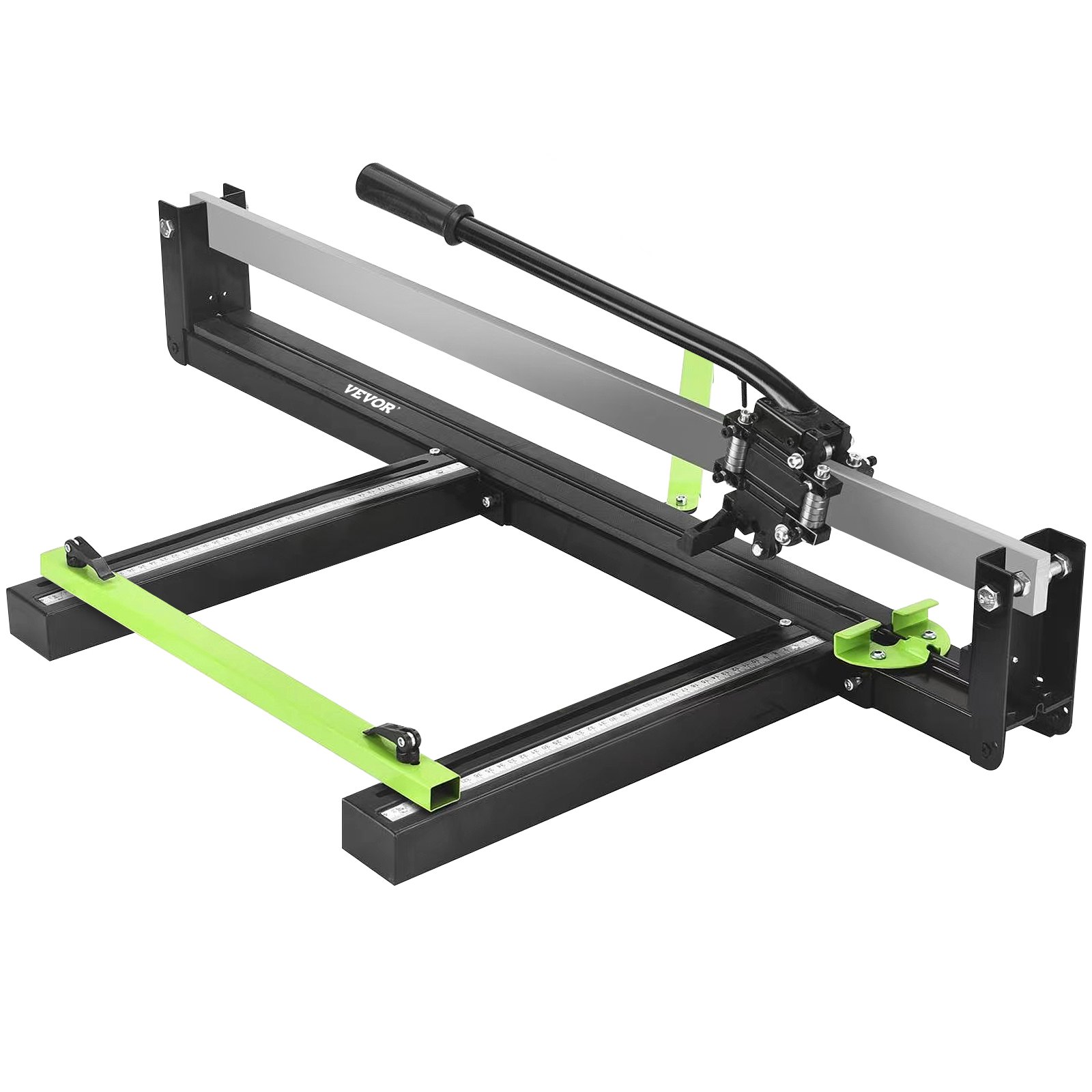 VEVOR 31 Inch Blue Manual Tile Cutter with Precise Laser Positioning & Anti-sliding Rubber Surface Single Rail & Bracket Suitable for Porcelain and Ceramic Floor Tiles