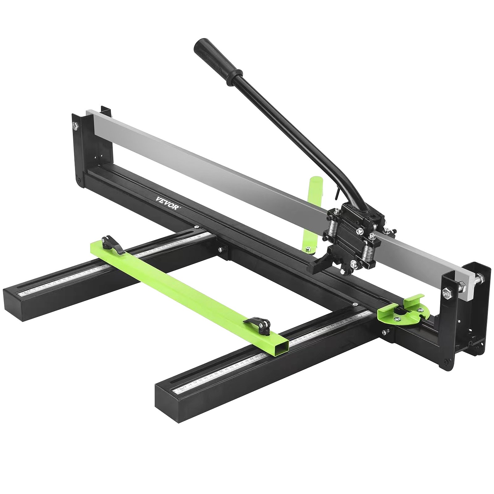 VEVOR 31 Inch Blue Manual Tile Cutter with Precise Laser Positioning & Anti-sliding Rubber Surface Single Rail & Bracket Suitable for Porcelain and Ceramic Floor Tiles