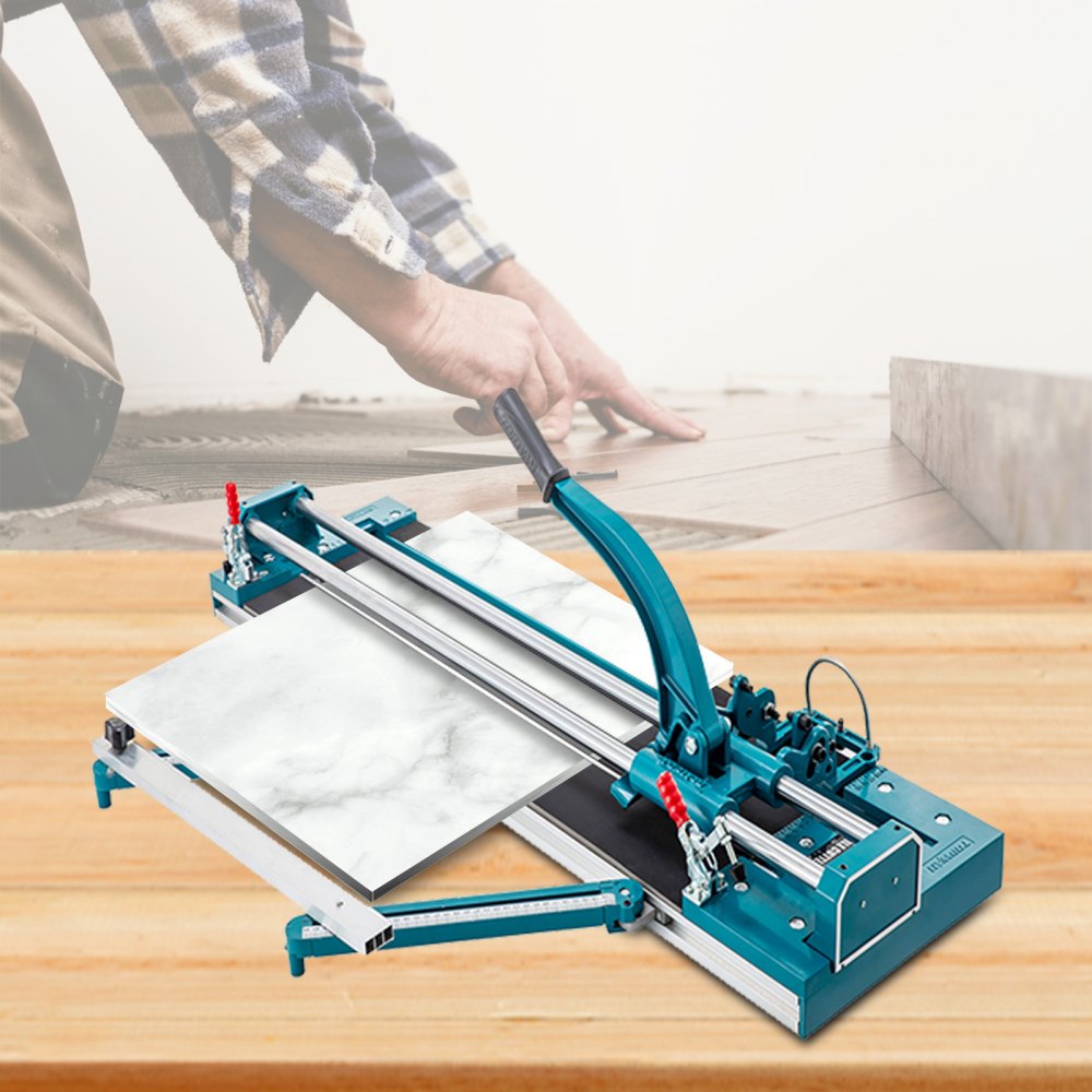 VEVOR 31.5 Inch Tile Cutter Double Rail Manual Tile Cutter 3/5 in Cap w/Precise Laser Positioning Manual Tile Cutter Tools for Precision Cutting (31.5 inch)
