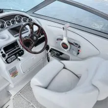 VEVOR Boat Throttle Control, 703-48205-16 Side-Mounted Outboard Remote Control Box for Yamaha 4-Stroke, Marine Throttle Control Box with Power Trim Switch, 16.6 ft Harness 10 Pin, and Lanyard